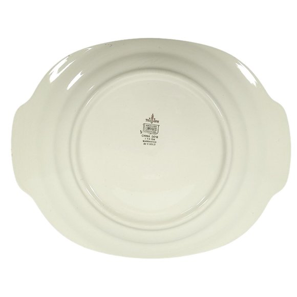 American Limoges Serenade Triumph China Do'r Serving Platter 22K Gold Trim USA - Picture 2 of 11